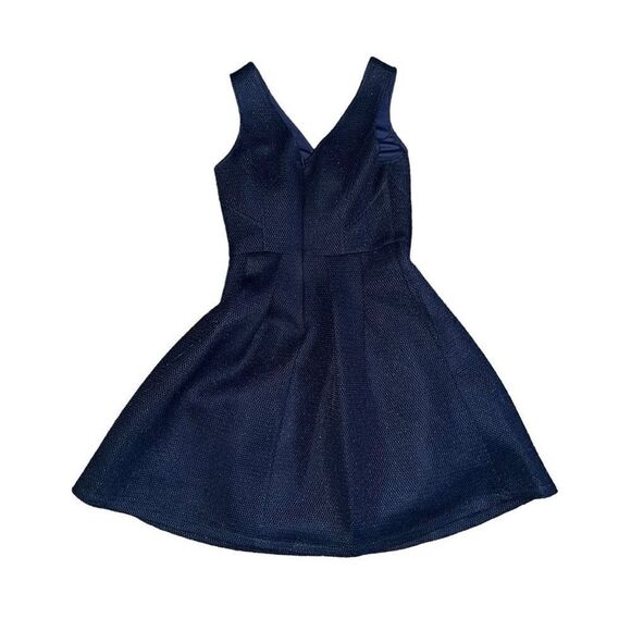 GUESS Sleeveless Mesh Fit & Flare Navy Blue Dress Size 2 - Picture 3 of 9